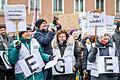 Die Mahnwache in Haßfurt am Dienstag richtet sich gegen Extremismus allgemein, doch klar ist, dass es vor allem gegen Rechtsextremismus geht. Unser Beispielbild stammt aus Würzburg. (Archivbild)