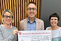 (v. li.) Ulrike Heldt, Stephan Kliegl, Präsident des Lions-Clubs Lohr-Marktheidenfeld, Cornelia Völker 