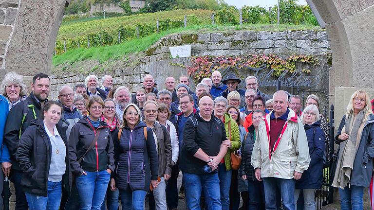 Viel Spaß hatten die Mitglieder des Weinbauvereins Obernbreit auf Schloss Hohenbeilstein.