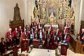 Die Sälzer Dorfmusikanten verbreiten weihnachtliche Stimmung in der Pfarrkirche Salz.