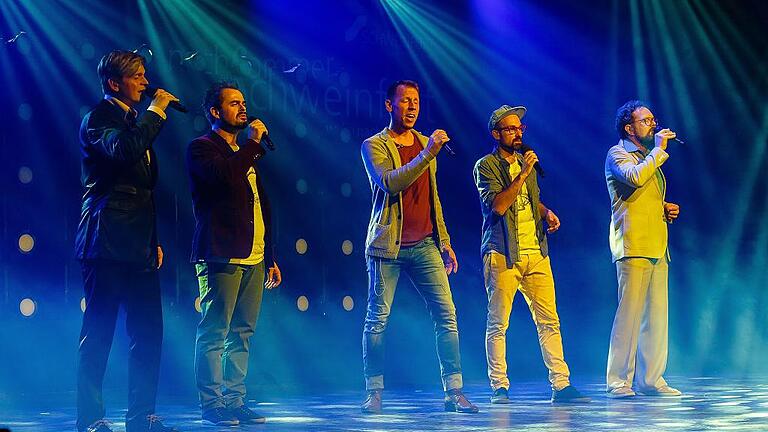 In neuer Formation, aber so gut wie immer: &bdquo;Viva Voce&ldquo; beim Nachsommer (von links: David Lugert, Bastian Hupfer, Matthias Hoffmann, Jörg Schwarzmanns, Heiko Benjes).
