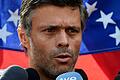 VENEZUELA-CRISIS-OPPOSITION-LOPEZ-UNREST       -  Leopoldo López suchte Schutz in der spanischen Botschaft in Caracas.