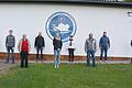 Die neue Vorstandschaft des Flugsportvereins Grabfeld in Saal mit (von links) Ausbildungsleiter Peter Volz, Lukas Schlembach, Norbert Krämer, Joachim Katzer, Julia Nöth, Anita Herrmann, Klaus Herbert, Thomas Lüdtke  und Werkstattleiter Kay Hoffmann.