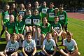 Die Leichtathletinnen und Leichtathleten von FC 05 und DJK Schweinfurt bei den Unterfränkischen Meisterschaften in den Blockwettkämpfen im Sachs-Stadion Schweinfurt.