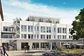 Das Gesundheitszentrum Karlstadt in einer Visualisierung: Der Haupteingang.