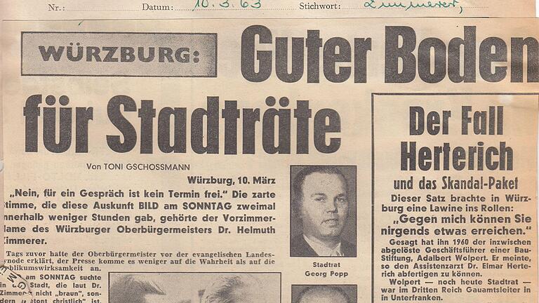 10. März 1963, Bild am Sonntag: Würzburg: Guter Boden für Stadträte