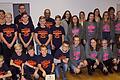 Als Meistermannschaften im Jahr 2019 zeichnete Rauhenebrachs Bürgermeister Matthias Bäuerlein (Zweiter von rechts, hinten) die U 11-Fußballer, die Jugend 11 und die Frauenmannschaft im Korbball, aber auch die dazugehörigen Trainerinnen und Trainer aus.