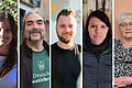 Sie haben eine Frage an die Kandidaten (von links): Alina Dietz, Andreas Seufert, Patrick Maul, Ulrike Welthe und Renate Omert.