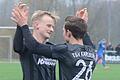 Marco Kunzmann (links), hier auf einem Archivbild mit seinem Teamkollegen Paul Karle, erzielte die 2:0-Führung des TSV Karlburg beim FC Lichtenfels und brachte sein Team damit auf Siegkurs.