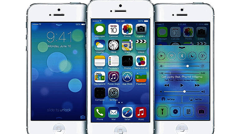 Neue Optik und mehr Funktionen: Für iOS 7 hat Apple das Design des Betriebssystems überarbeitet.