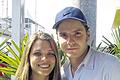 Erinnerungsfoto: Kathi Haid mit Schauspieler Daniel Brühl.