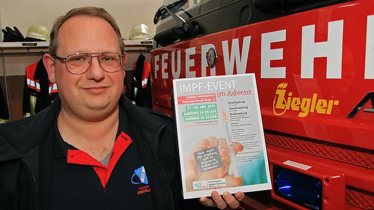 Die Leinacher Feuerwehr mit ihrem Kommandanten Martin Seelmann hat in kürzester Zeit eine beispielhafte Corona-Impf-Aktion auf die Beine gestellt. Die Leinacher Feuerwehr mit ihrem Kommandanten Martin Seelmann hat in kürzester Zeit eine beispielhafte Corona-Impf-Aktion auf die Beine gestellt. 