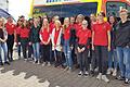 Sie besuchten die Rettmobil in Fulda (von links): Leonie Hertlein (9b), Franziska Seufert, Lina Ruck (10a), Sina Fischer, Constanze Reinschmidt (10b), Elena Link (9b), Jennifer Beck (10b), Lisa-Marie Then (9b), Sonja Wagner (5a), Hannah Schmidt (7b), Lina Clebowy (5c), Annika Lenz (9b), Maya Fürsch (7b), Alexandra Beck (Schulsanitätsdienst-Leitung am MPG), Julia Klüber (7b), Sophie Hain (8a), Inga Büsker, Jule Arnold (10b), Lena Schmid (8a). Auch dabei waren Ella Zirk (10b) und Lena Hemmert (10a).
