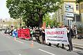 Rund 150 bis 200 Menschen demonstrierten am Samstagmittag gegen den AfD-Bezirkstag.