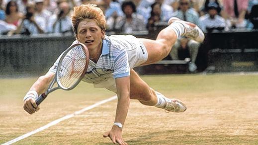 Sport-Idol: Der damals 17-jährige Boris Becker spielt sich im Juli in Wimbledon in den Tennis-Olymp.