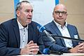 Bayerns Wirtschafts- und Energieminister Hubert Aiwanger (links) mit dem Münnerstädter Bürgermeister Michael Kastl.