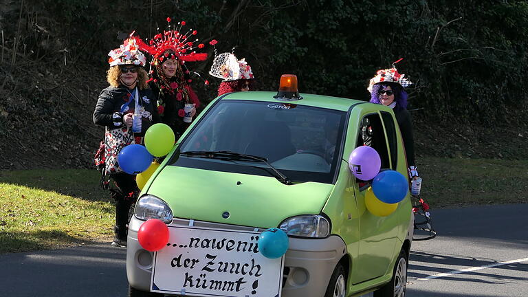 Der Homburger Faschingszug bei strahlendem Sonnenschein