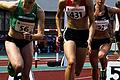 Start über 800 Meter: Corinne Kohlmann (LG-Karlstadt-Gambach-Lohr, Nr. 56) erzielte eine neue persönliche Bestzeit. Ihre Teamgefährtin Mareike Bauer (Nr. 52) wurde in der U-20 Dritte.