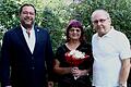 Bürgermeister Martin Horn gratulierte dem Ehepaar Monika und Michael Weber (von links) zur Goldenen Hochzeit