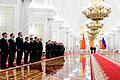 Chinas Staatschef Xi besucht Moskau.jpeg       -  Unter goldenen Kronleuchtern empfing Wladimir Putin, Präsident von Russland, seinen Gast Xi Jinping, im Großen Kremlpalast.