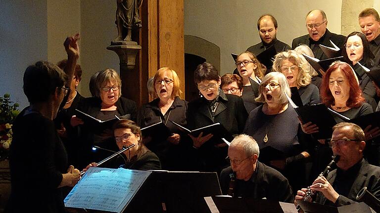 Der Projekt-Chor zum Konzert "Happy Birthday Karl Jenkins" unter der Leitung von Ute Ernst. Der Projekt-Chor zum Konzert "Happy Birthday Karl Jenkins" unter der Leitung von Ute Ernst.