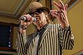 Udo Lindenberg       -  Stets ein wenig bizarr: Udo Lindenberg, hier bei einer Pressekonferenz im September in Baden-Baden, hat Lehrern der Mittelschule Mellrichstadt sein Ja zur Verwendung seines Namens gegeben.