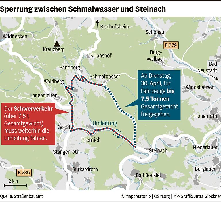 Gute Nachrichten nach Böschungsrutsch in der Rhön: Termin für Straßenöffnung zwischen Schmalwasser und Steinach steht Gute Nachrichten nach Böschungsrutsch in der Rhön: Termin für Straßenöffnung zwischen Schmalwasser und Steinach steht