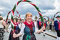 Zahlreiche Trachtengruppen und Vereine zogen am Samstag im Rahmen des Kiliani Umzugs durch die Innenstadt in Würzburg.