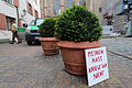 &bdquo;Meinen Hass kriegt ihr nicht&rdquo;       -  Ein Schild mit der Aufschrift &bdquo;Meinen Hass kriegt ihr nicht&rdquo; steht in der Altstadt von Ansbach. Foto: Karl-Josef Hildenbrand