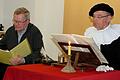 Im historischen Gewand als Bürgermeister Johann Langhans las Christoph Winkler aus dem Tagebuch des einstigen Bürgermeisters. Alois Umlauf unterstütze ihn dabei.