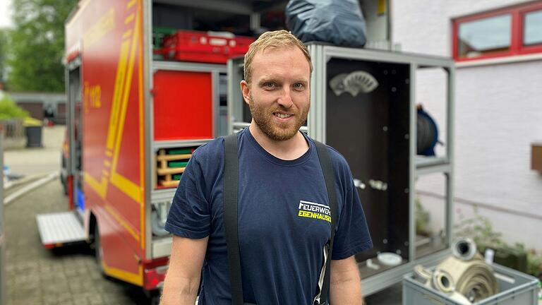 Seinen ersten Hochwassereinsatz in einem Katastrophengebiet erlebte Timo Breitenbach von der Feuerwehr Egenhausen.