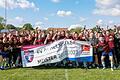 Geschafft: Die Fußballer des FV Helmstadt freuen sich nach einem 3:1-Heimsieg gegen Birkenfeld über die Kreisliga-Meisterschaft und den Aufstieg in die Bezirksliga.