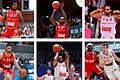 Oben von links nach rechts: Darius Perry, Javon Bess, Otis Livingston II. Unten von links nach rechts: Cameron Hunt, Stanley Whittaker, Skyler Bowlin.